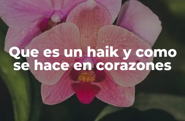 Que es un Haik y como Se Hace en Corazones