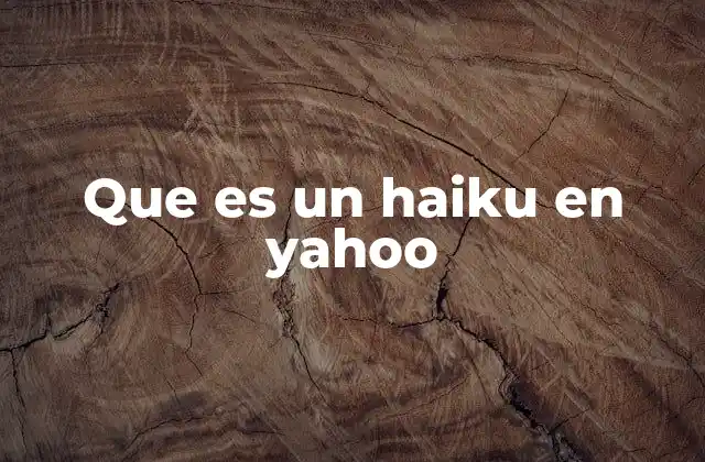 Que es un Haiku en Yahoo 2 El haiku en la poesía japonesa