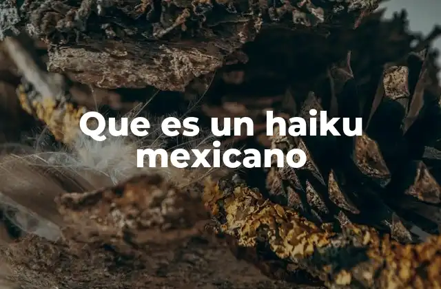 Que es un Haiku Mexicano