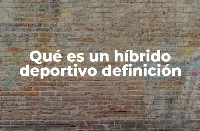 Qué es un Híbrido Deportivo Definición