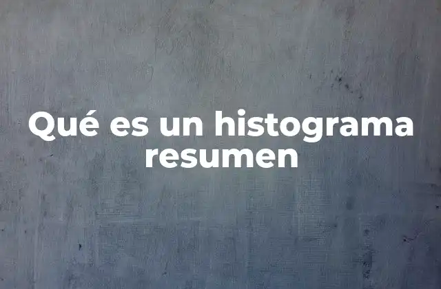 Qué es un Histograma Resumen