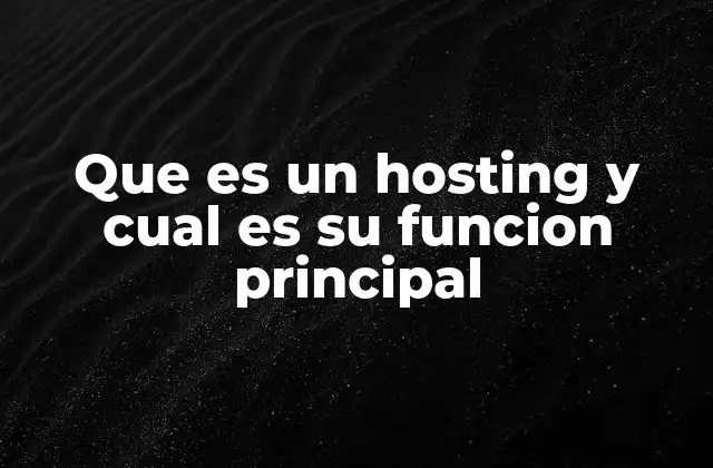 Cómo el hosting permite la existencia de un sitio web en internet