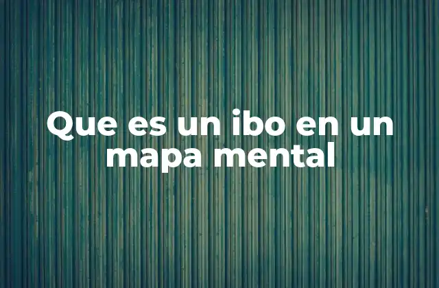 Que es un Ibo en un Mapa Mental