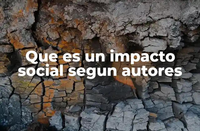 Que es un Impacto Social Segun Autores