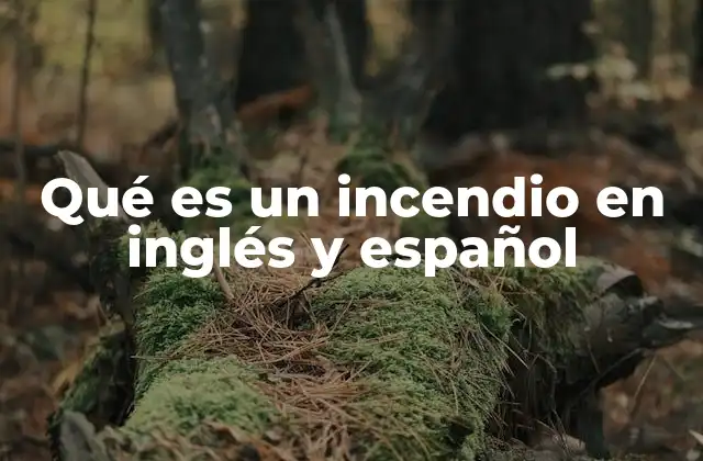 Qué es un Incendio en Inglés y Español