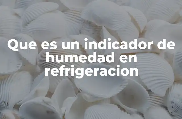 Que es un Indicador de Humedad en Refrigeracion