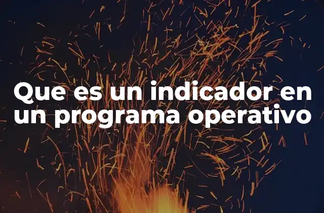 Que es un Indicador en un Programa Operativo 2 El papel de los indicadores en la gestión de programas operativos