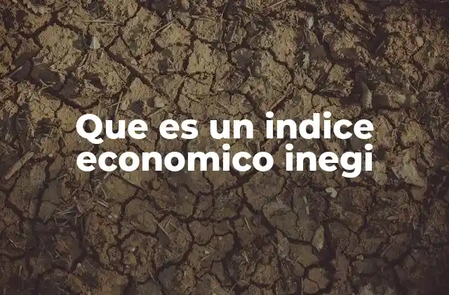 Que es un Indice Economico Inegi