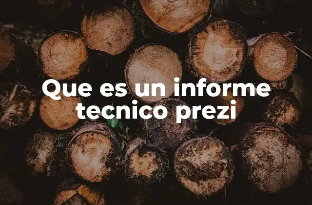 Que es un Informe Tecnico Prezi