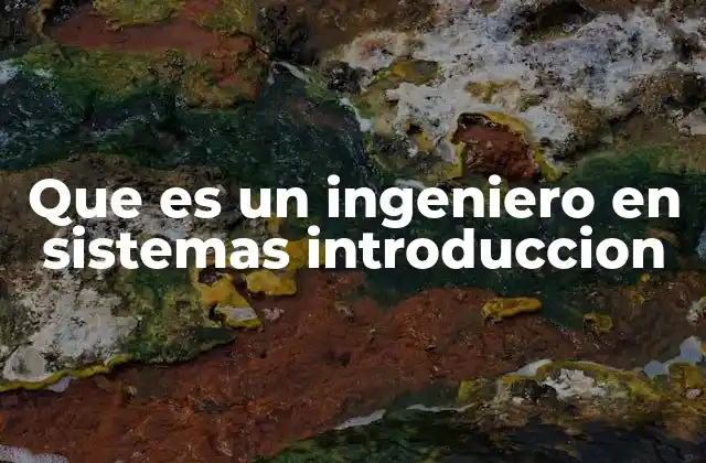 Que es un Ingeniero en Sistemas Introduccion 2 La base teórica de la ingeniería en sistemas