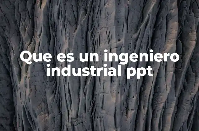 Que es un Ingeniero Industrial Ppt