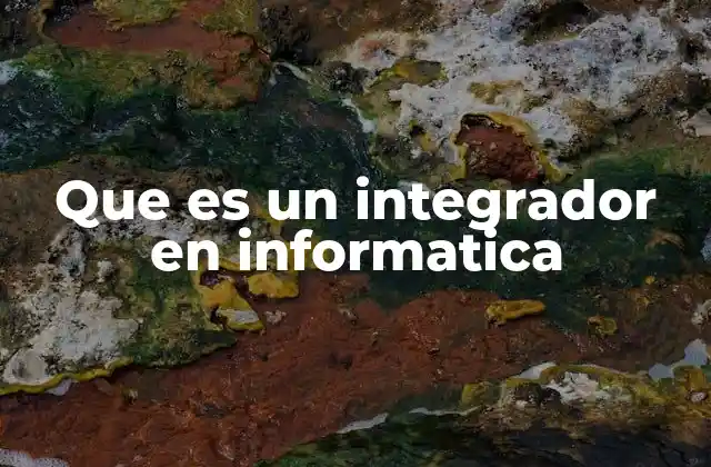 Que es un Integrador en Informatica