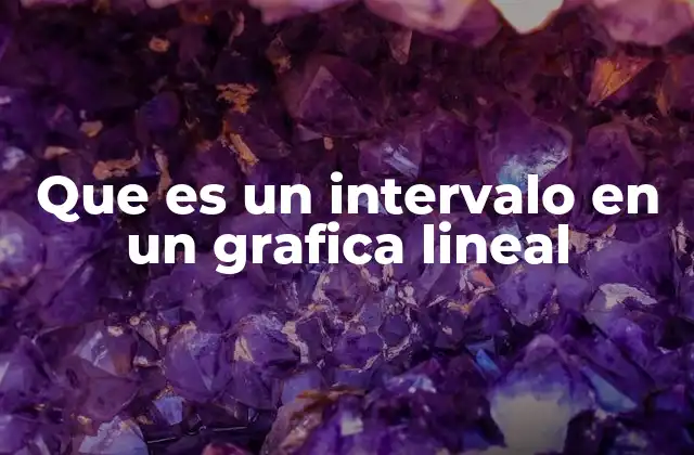 Que es un Intervalo en un Grafica Lineal