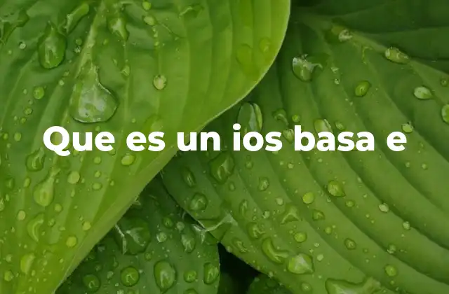 Que es un Ios Basa e