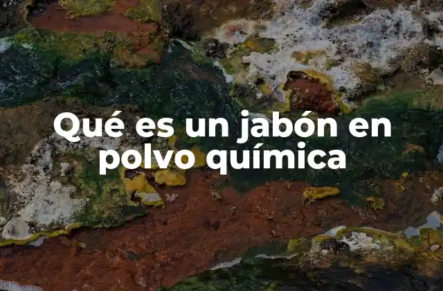 Qué es un Jabón en Polvo Química