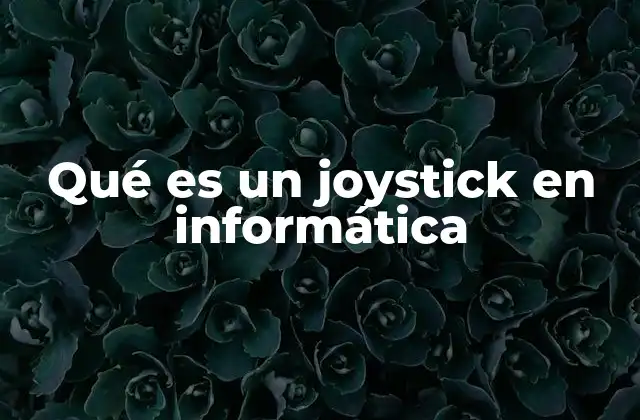 Qué es un Joystick en Informática