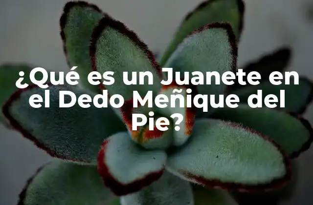¿qué es un Juanete en el Dedo Meñique Del Pie?