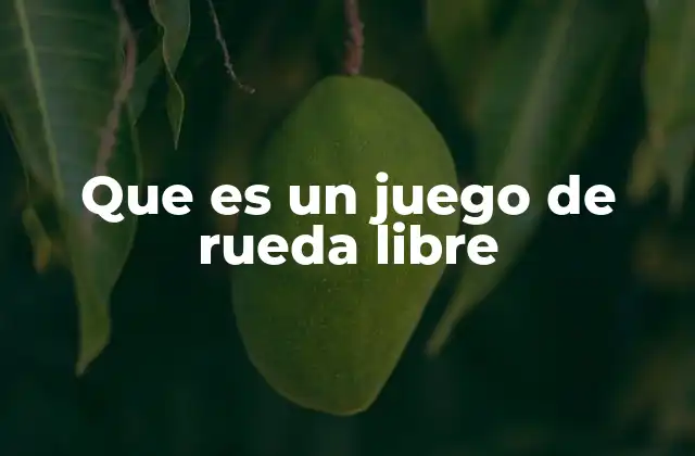 Que es un Juego de Rueda Libre
