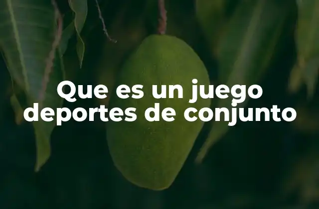 Características principales de los juegos de deportes de conjunto