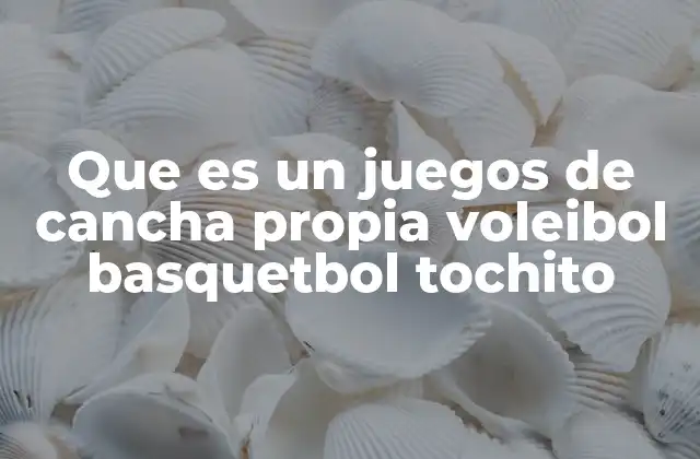 Que es un Juegos de Cancha Propia Voleibol Basquetbol Tochito