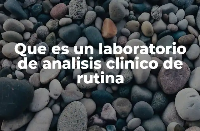 Que es un Laboratorio de Analisis Clinico de Rutina