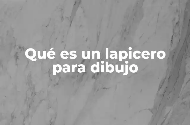 Qué es un Lapicero para Dibujo