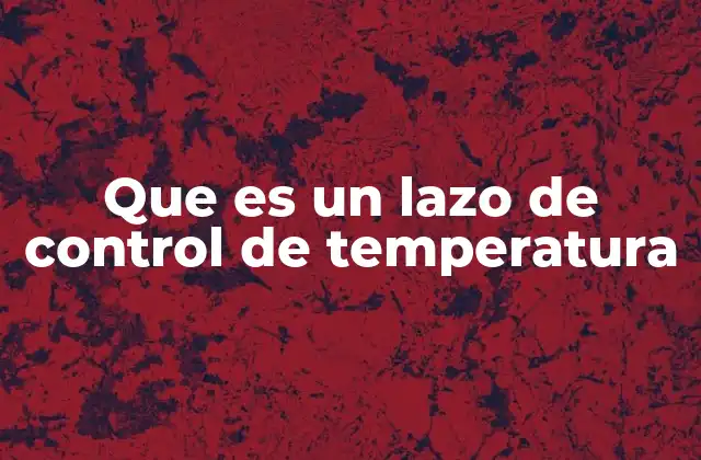 Que es un Lazo de Control de Temperatura
