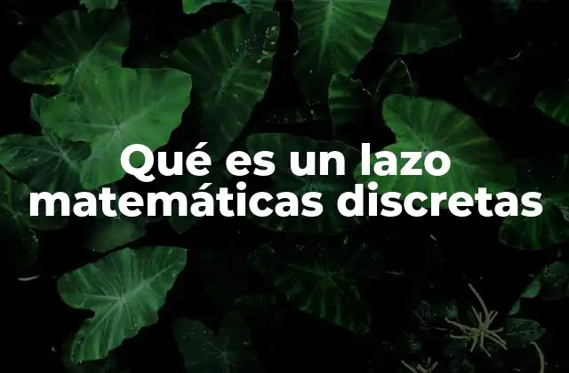 Qué es un Lazo Matemáticas Discretas