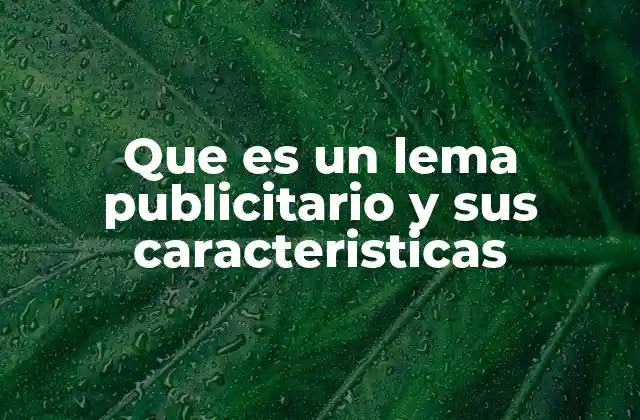 Que es un Lema Publicitario y Sus Caracteristicas