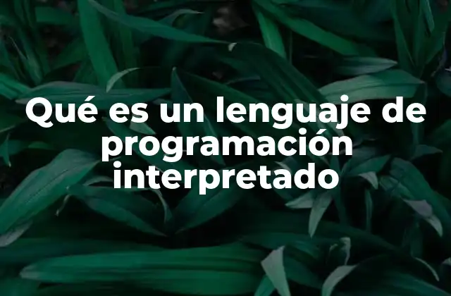 Qué es un Lenguaje de Programación Interpretado