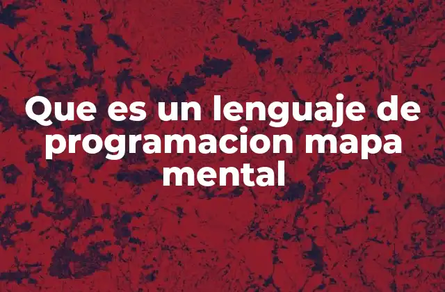 Que es un Lenguaje de Programacion Mapa Mental