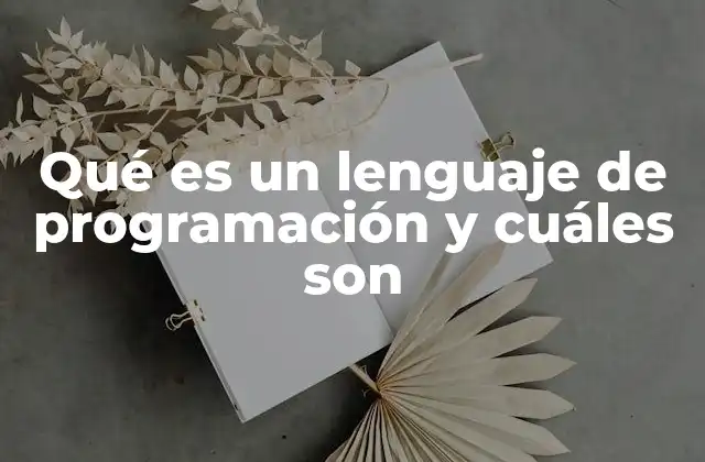 Qué es un Lenguaje de Programación y Cuáles Son