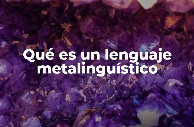 Qué es un Lenguaje Metalinguístico