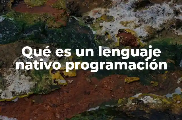 Qué es un Lenguaje Nativo Programación