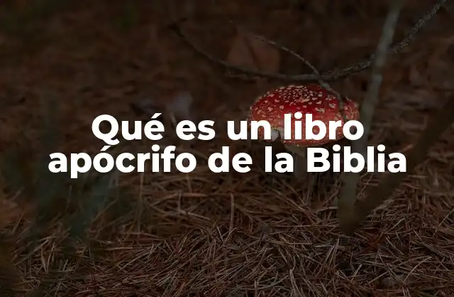 Qué es un Libro Apócrifo de la Biblia
