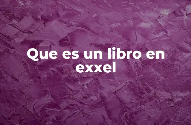 Que es un Libro en Exxel