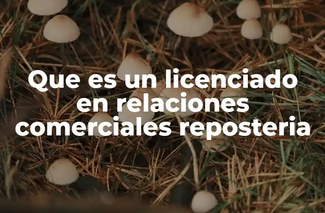 Que es un Licenciado en Relaciones Comerciales Reposteria