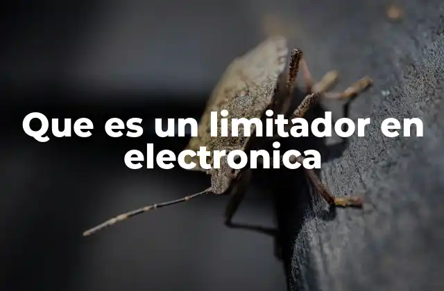 Funcionamiento básico del limitador en electrónica