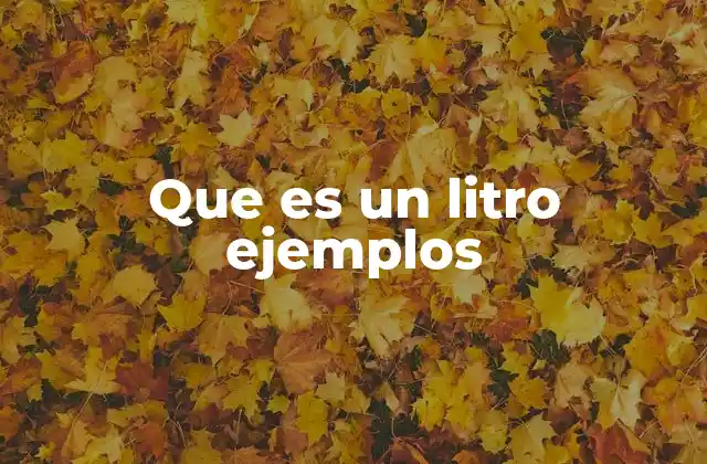 El litro en la vida cotidiana