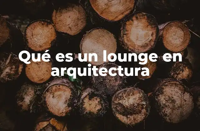 Qué es un Lounge en Arquitectura