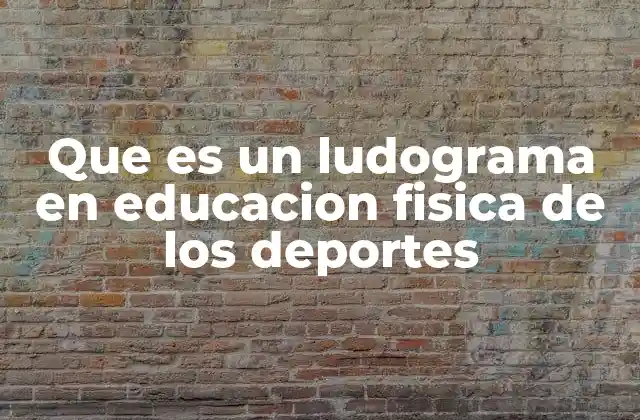 Que es un Ludograma en Educacion Fisica de los Deportes