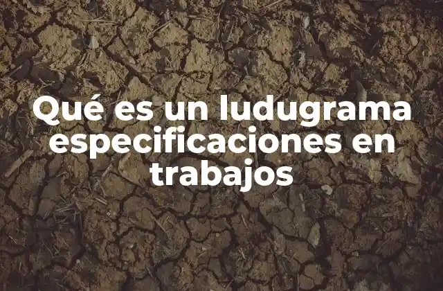 Qué es un Ludugrama Especificaciones en Trabajos