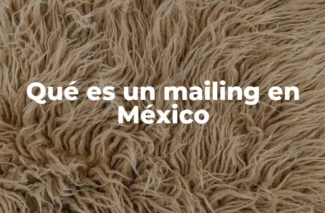 Qué es un Mailing en México