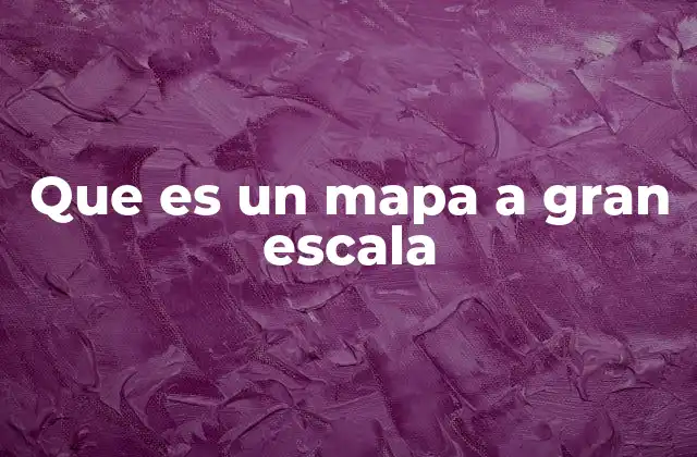 Características de los mapas a gran escala
