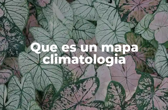 Que es un Mapa Climatologia