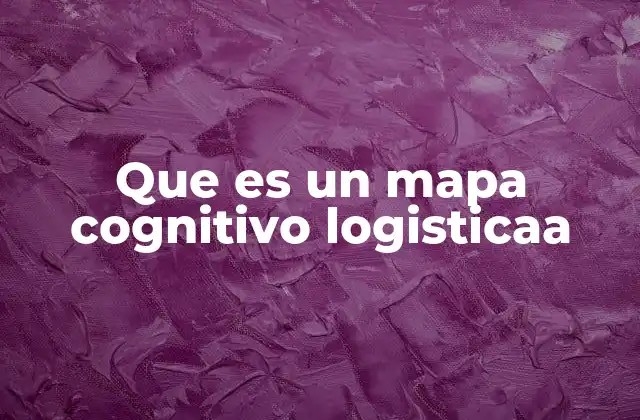 Que es un Mapa Cognitivo Logisticaa