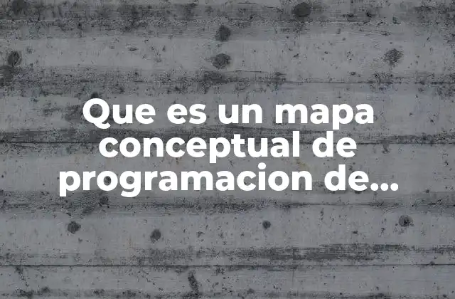 Que es un Mapa Conceptual de Programacion de Computadoras