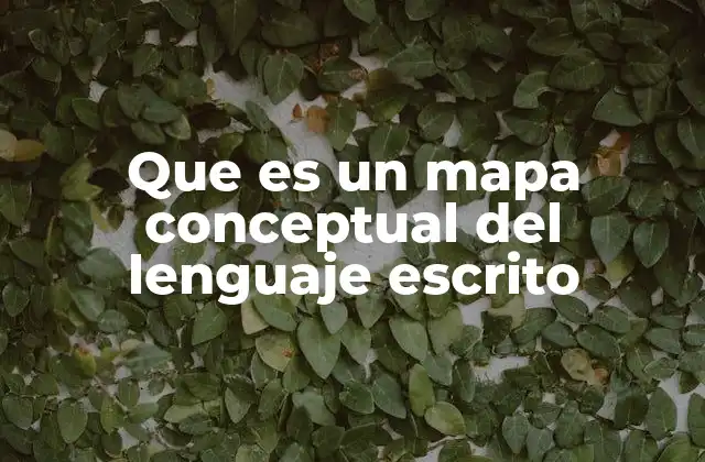 Que es un Mapa Conceptual Del Lenguaje Escrito