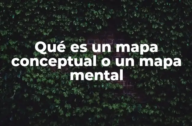 Qué es un Mapa Conceptual o un Mapa Mental