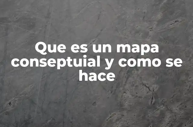 Que es un Mapa Conseptuial y como Se Hace